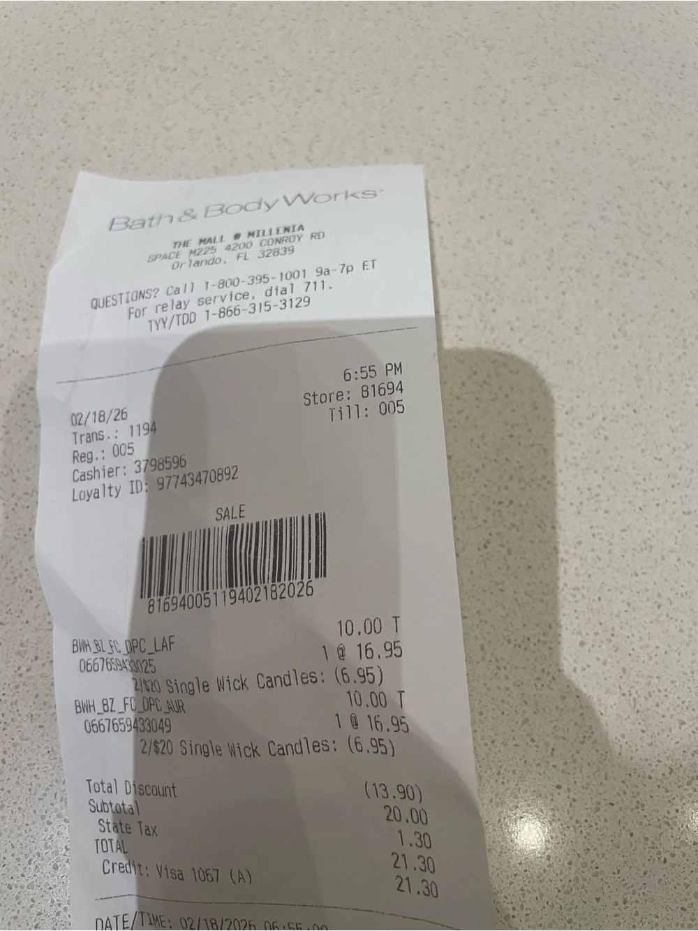 Bath & Body Works exclusive not item